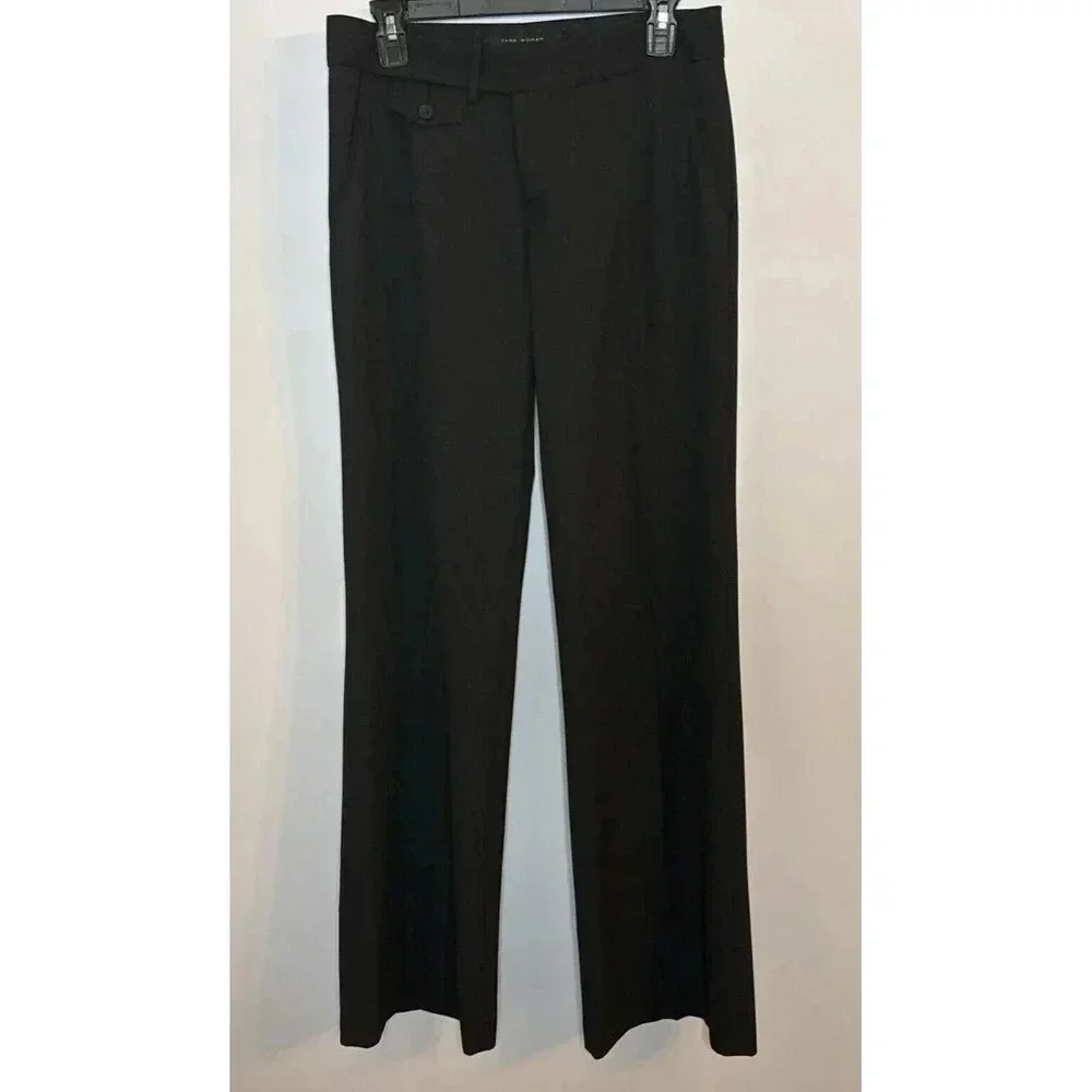 Zara Women‎ Wide Leg Career Pants Size 6 Gray Corpcore Careerchic Preppy Classic